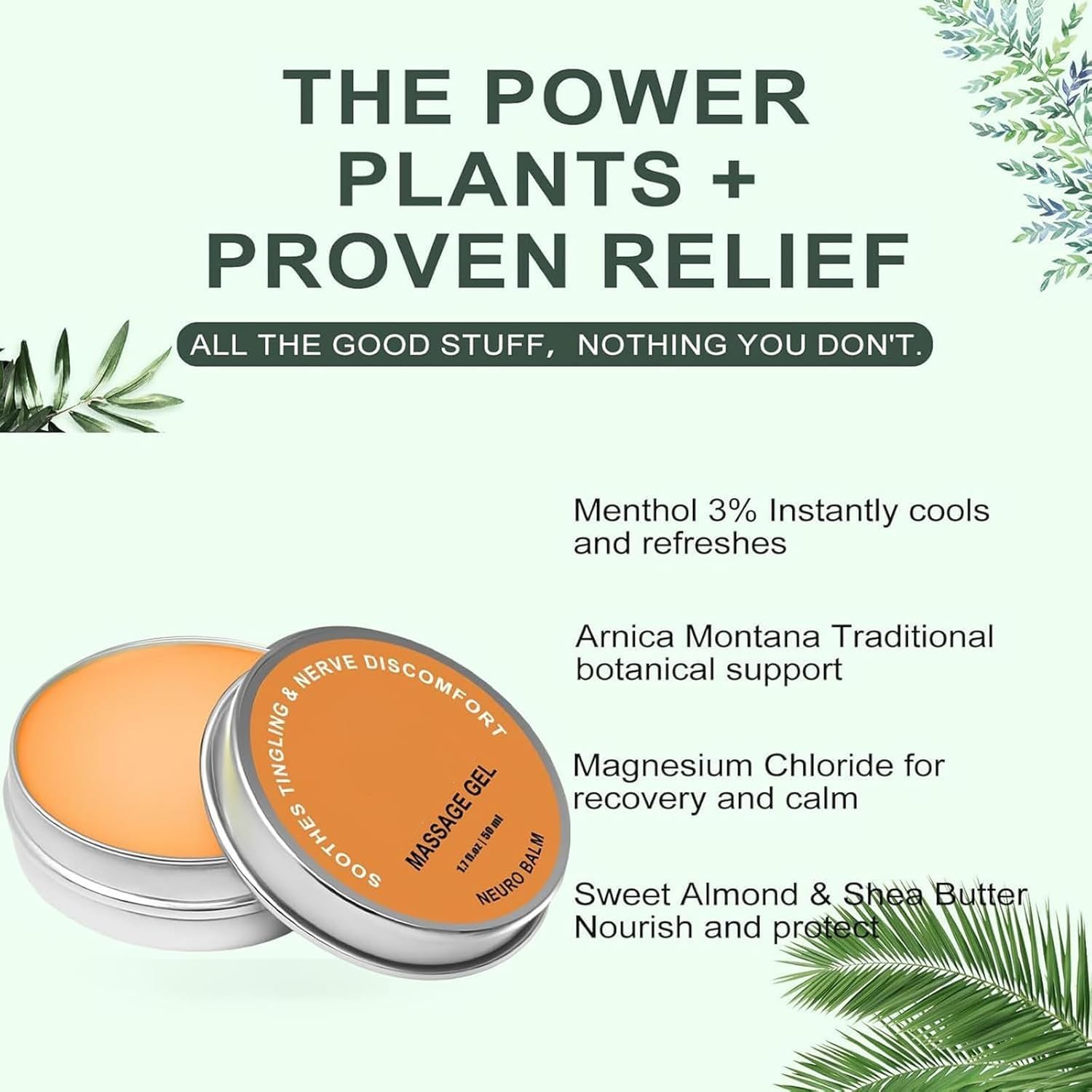 Therawolf Neuro Balm - Bálsamo natural para apoyar los nervios y las articulaciones, fórmula herbal de acción rápida con extracto de manzanilla contra hormigueo, ardor y rigidez, crema calmante, 50 g