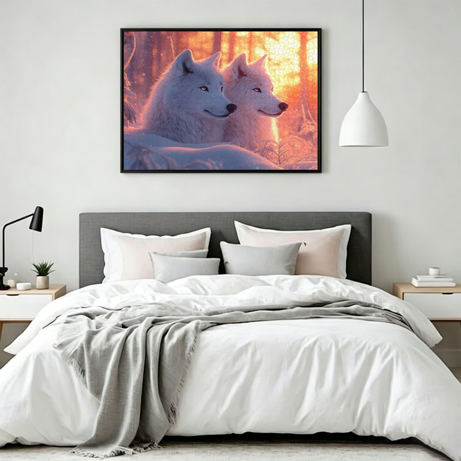 Puzzle 3000 Pezzi lupo Puzzle Adulti, Gioco Educativo, n-393 | Jigsaw Puzzles Sole calante, Impossibile Difficile Sfida, Classici Gioco Familiare, Giochi Divertenti, Idee Regalo