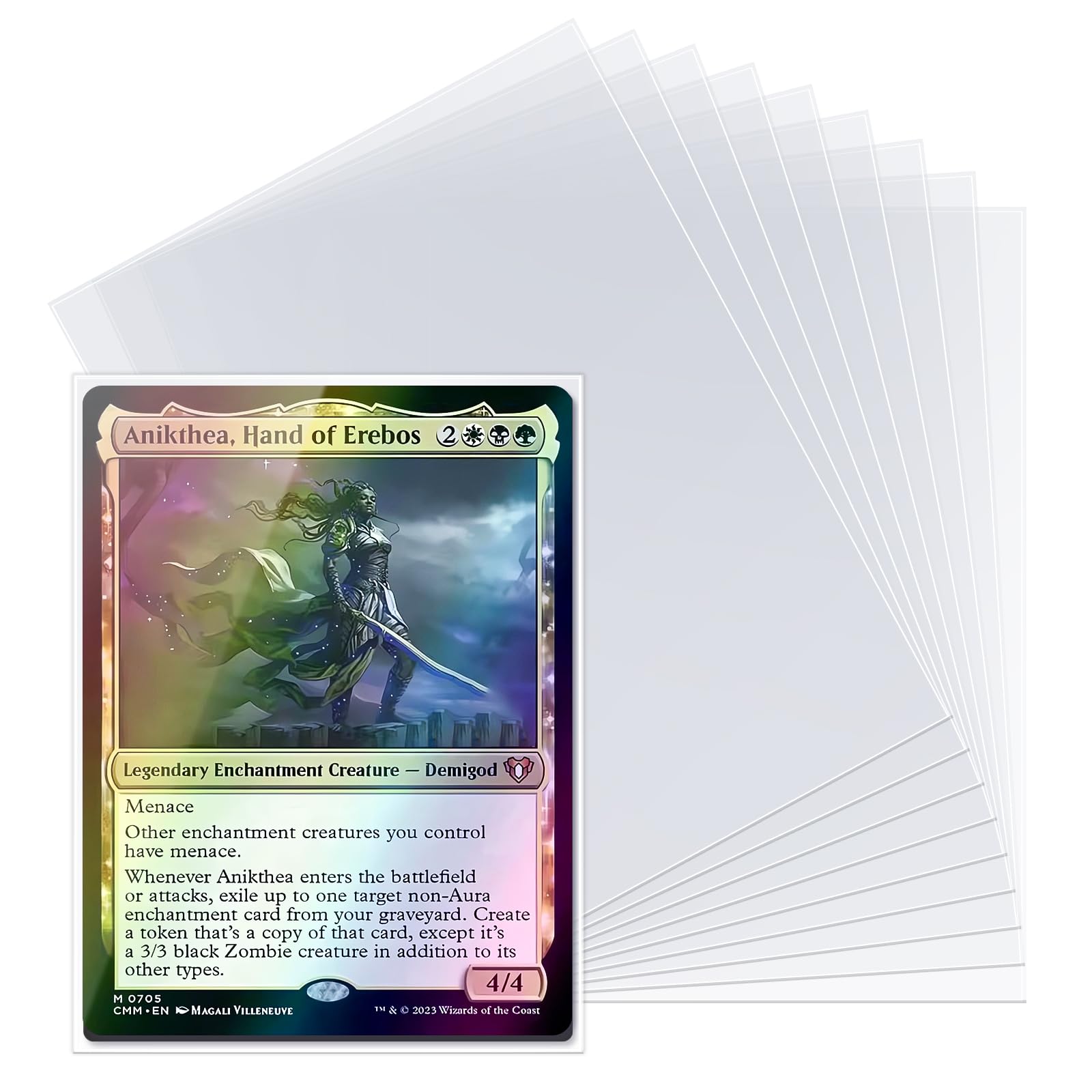 Oversize Card Sleeves 3.6 inch x 5.1 inch (91 mm x 130 mm), Fit for MTG Plane Chase Cards, Dr. Who Commander Deck, Large Card Sleeves