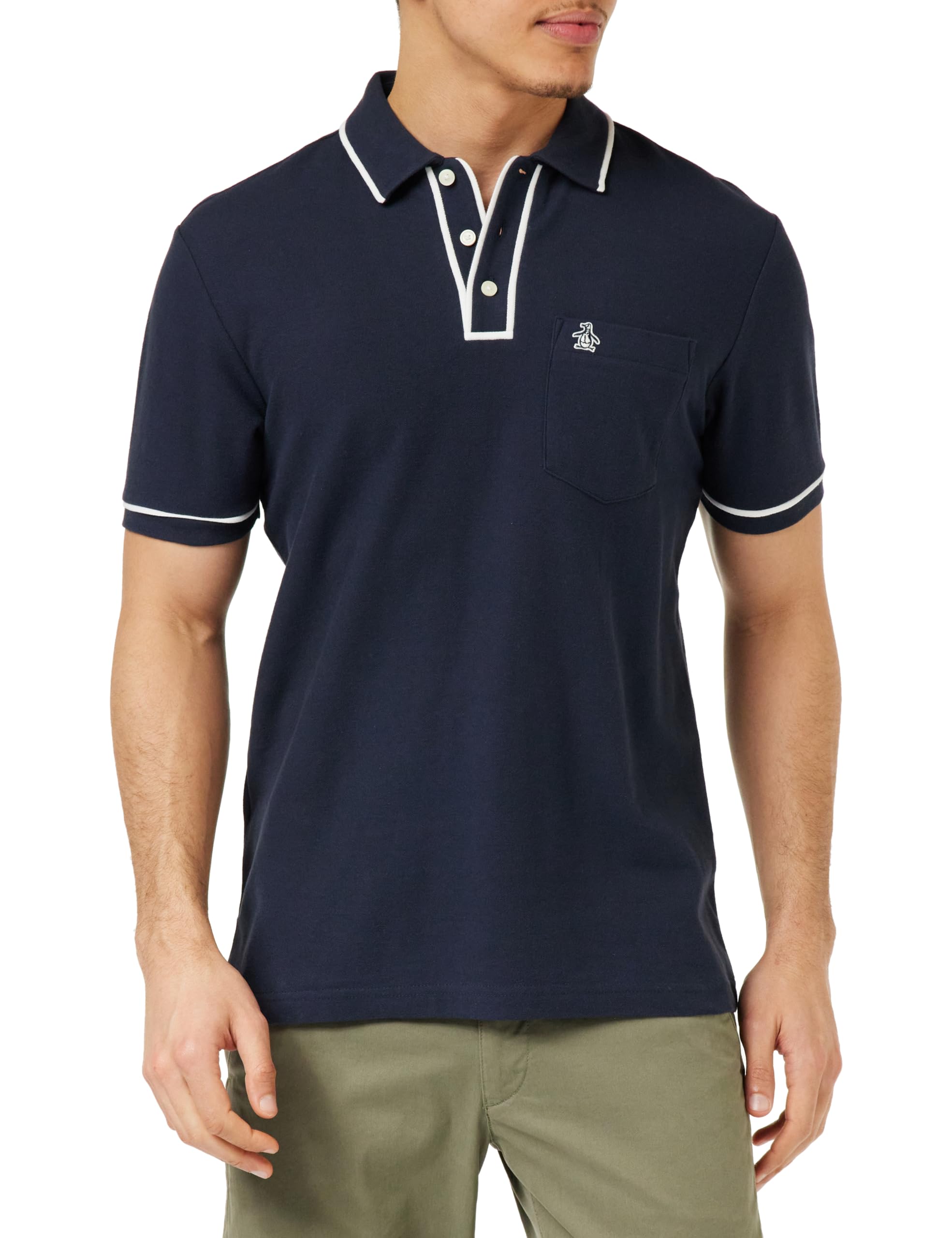 Original Penguin Men's Dark Sapphire Earl Org Piq St Polo Shirt, S Uk