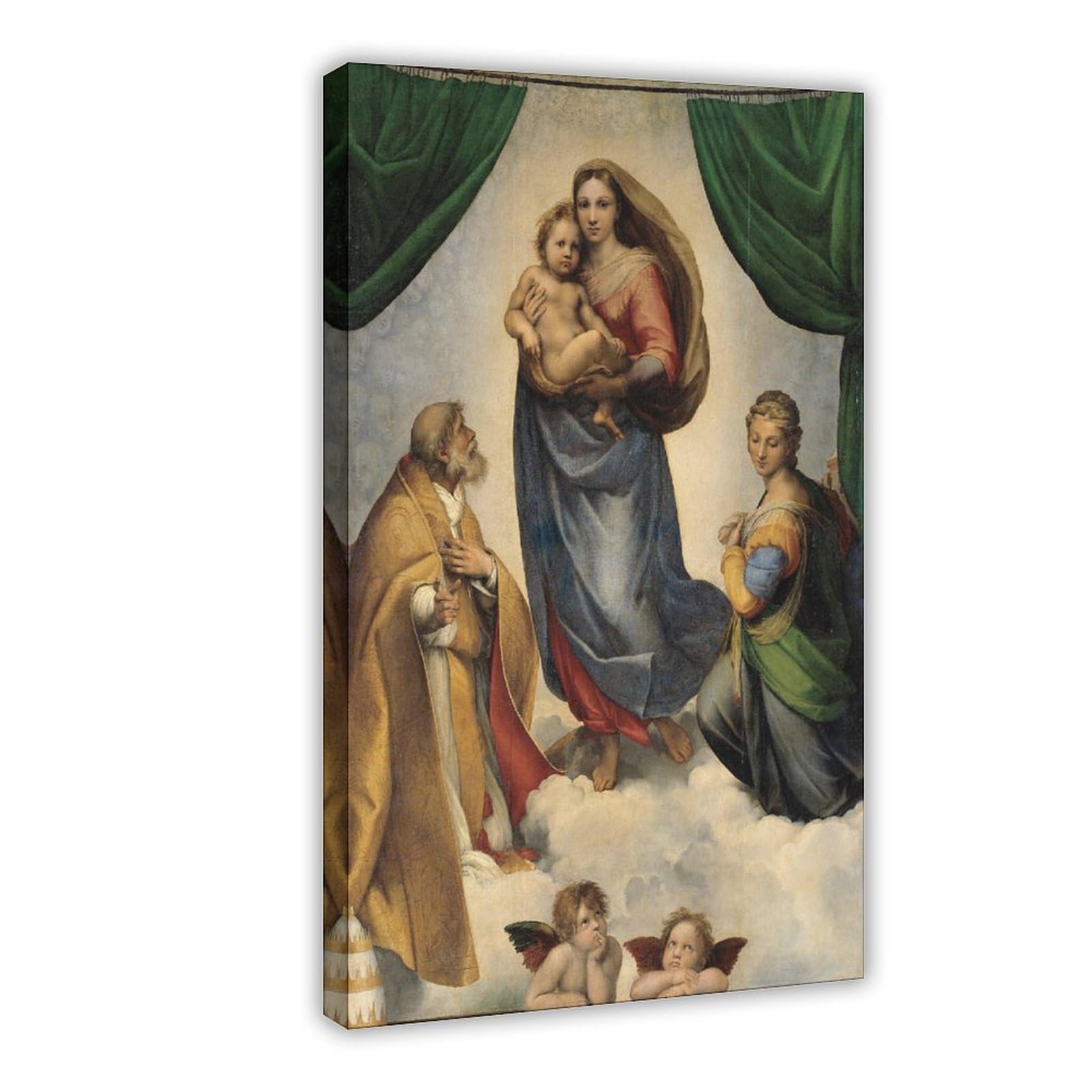 WCYB Raffaello Sanzio Poster "The Sistine Madonna" von Raffaello Sanzio, Kunstdruck, Rahmen, 40,6 x 61 cm (L x B)