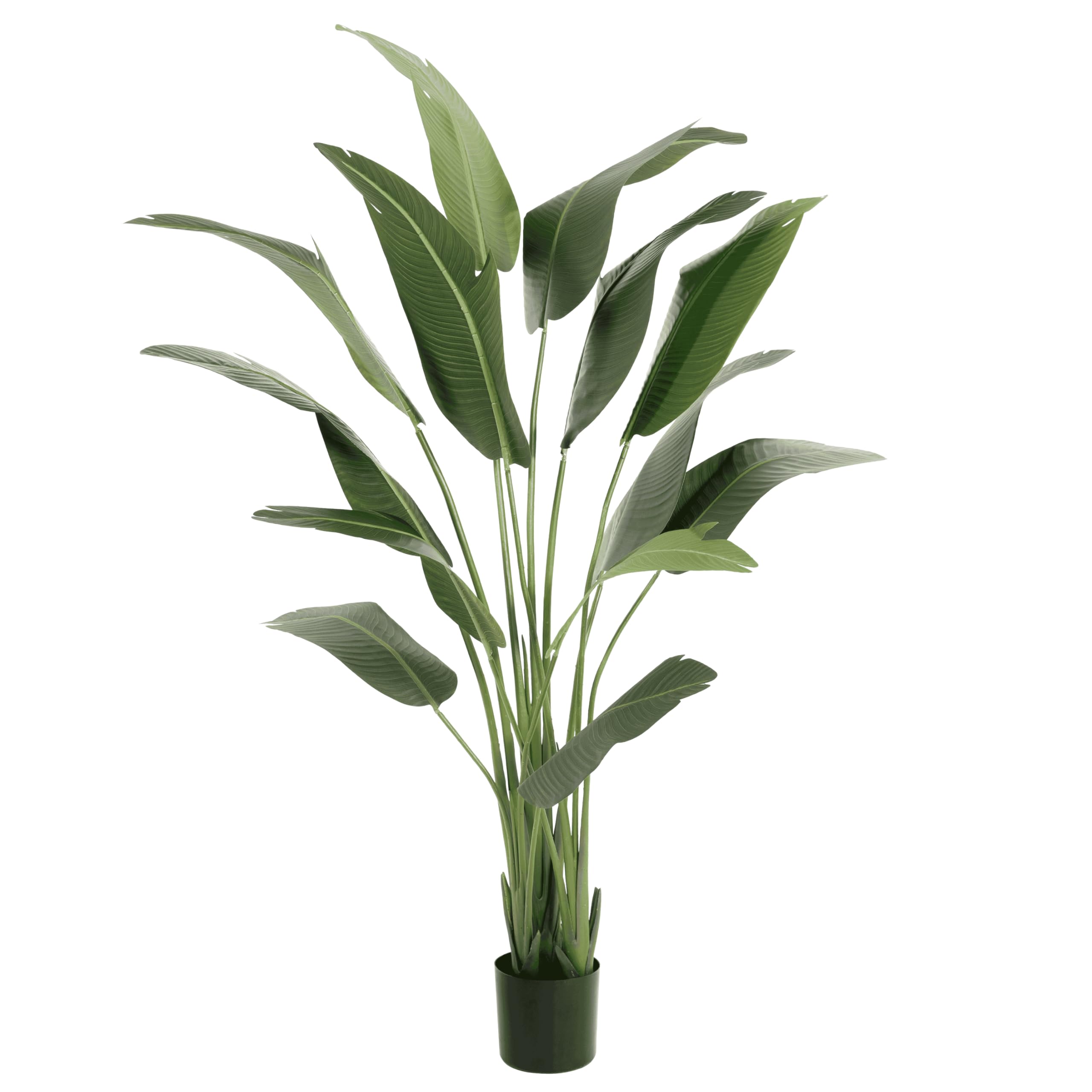 Blooming Artificial Bird of Paradise Plant - Fake Plants, Faux Strelitzia In Pot, Year-Round Decorative Foliage for the House and Office (175cm)