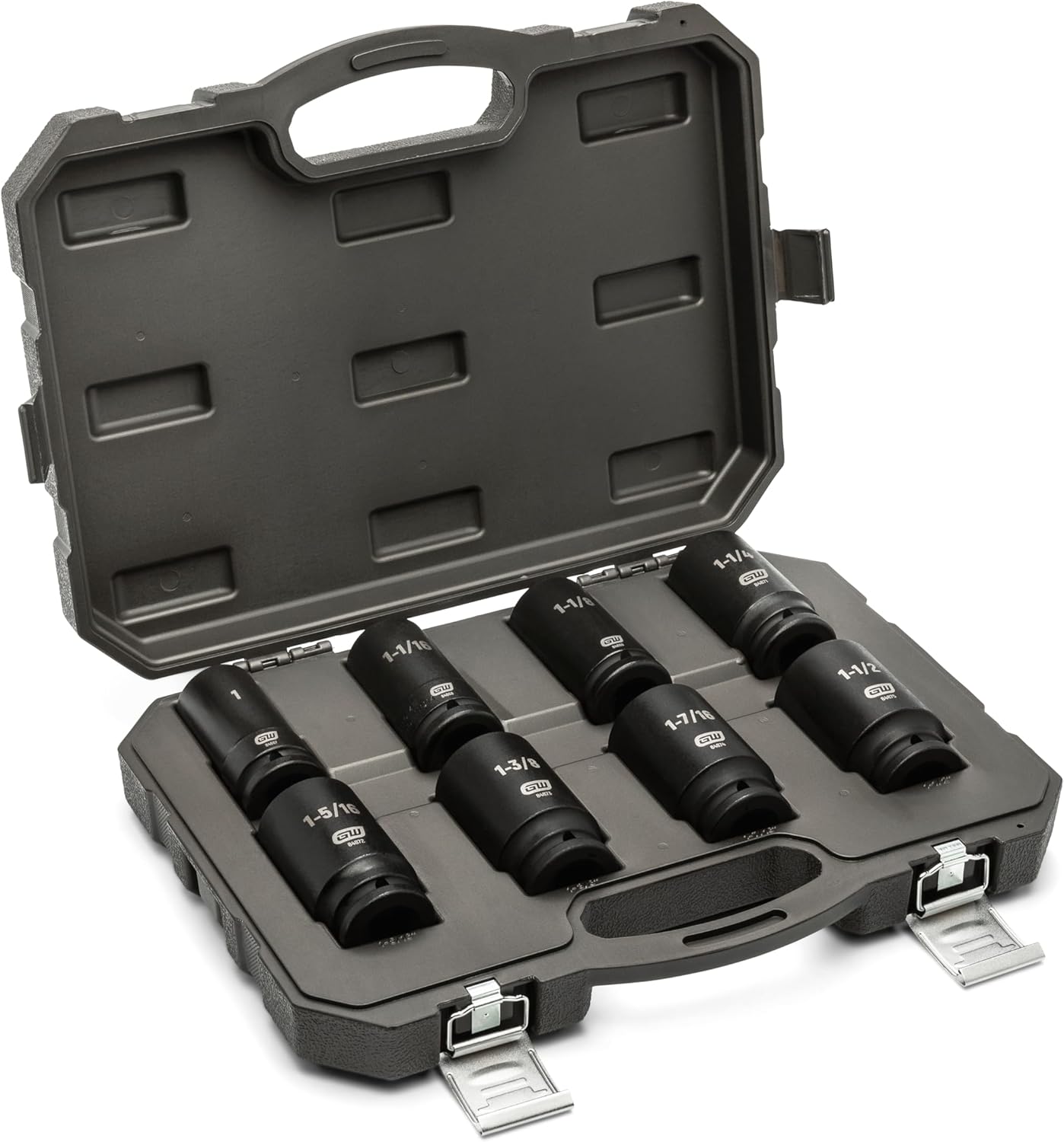GEARWRENCH 8 Piece 3/4" Drive 6 Point SAE Impact Socket Set | 1" to 1-1/2" | 84034