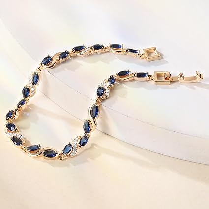 Impermeable Exquisito 18k Chapado En Oro Zircon Luxuary Marca De Joyería De Moda Conjunto De Las Niñas Mujeres De San Valentín Pulsera I.1245462998
