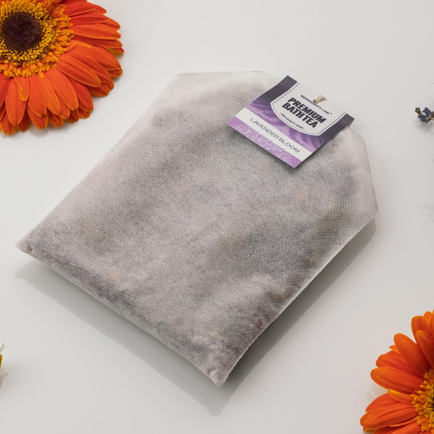 Lavender Bath Tea Soak – 2 Herbal Bath Soak Bags, 7oz Total with Epsom Salt & Dead Sea Salt, Lavender, Chamomile, Oatmeal & Coconut Milk – Spa Inspired Gift