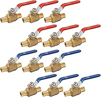 Vista 17 de SUNGATOR Paquete de 2 válvulas de bola Pex de 1/2 pulgada, válvula de cierre PEX de 1/4 vuelta con crimpado de puerto completo para agua fría