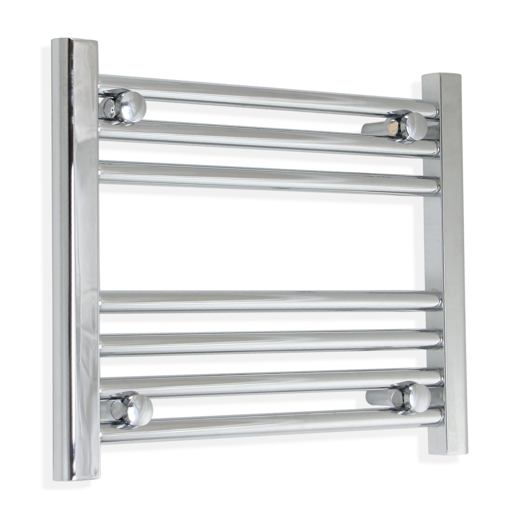 companyblue ECO Rad Straight Chrome Heated Towel Rail Radiator Ladder Bathroom Warmer (500mm wide, 1200mm High)