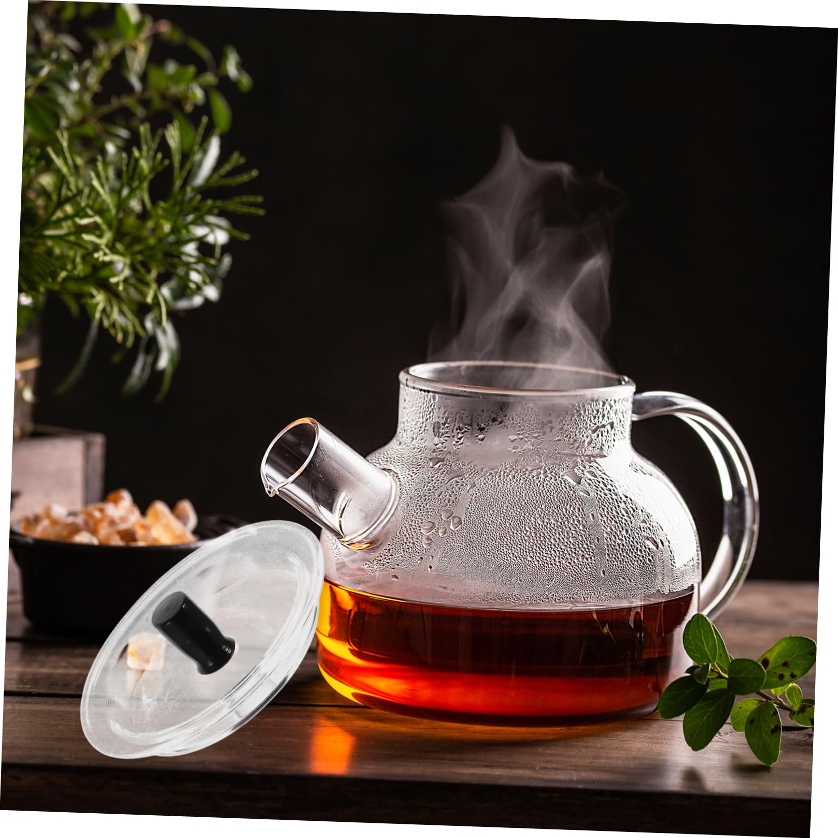 Alipis Tapa de Repuesto Transparente para Tetera de Vidrio, Accesorio Versátil y Fácil de Limpiar para Ceremonia de Té Chino y Uso en Casa