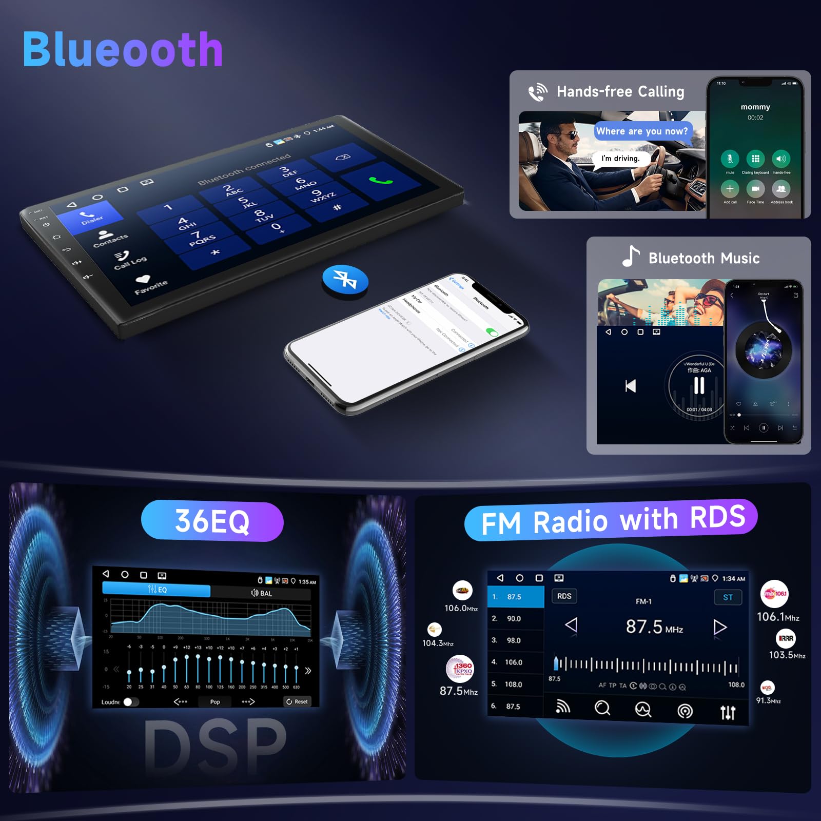 2 64G] Podofo 9Radio de Coche para W169 W245 B160 B170 B180 B200 W639