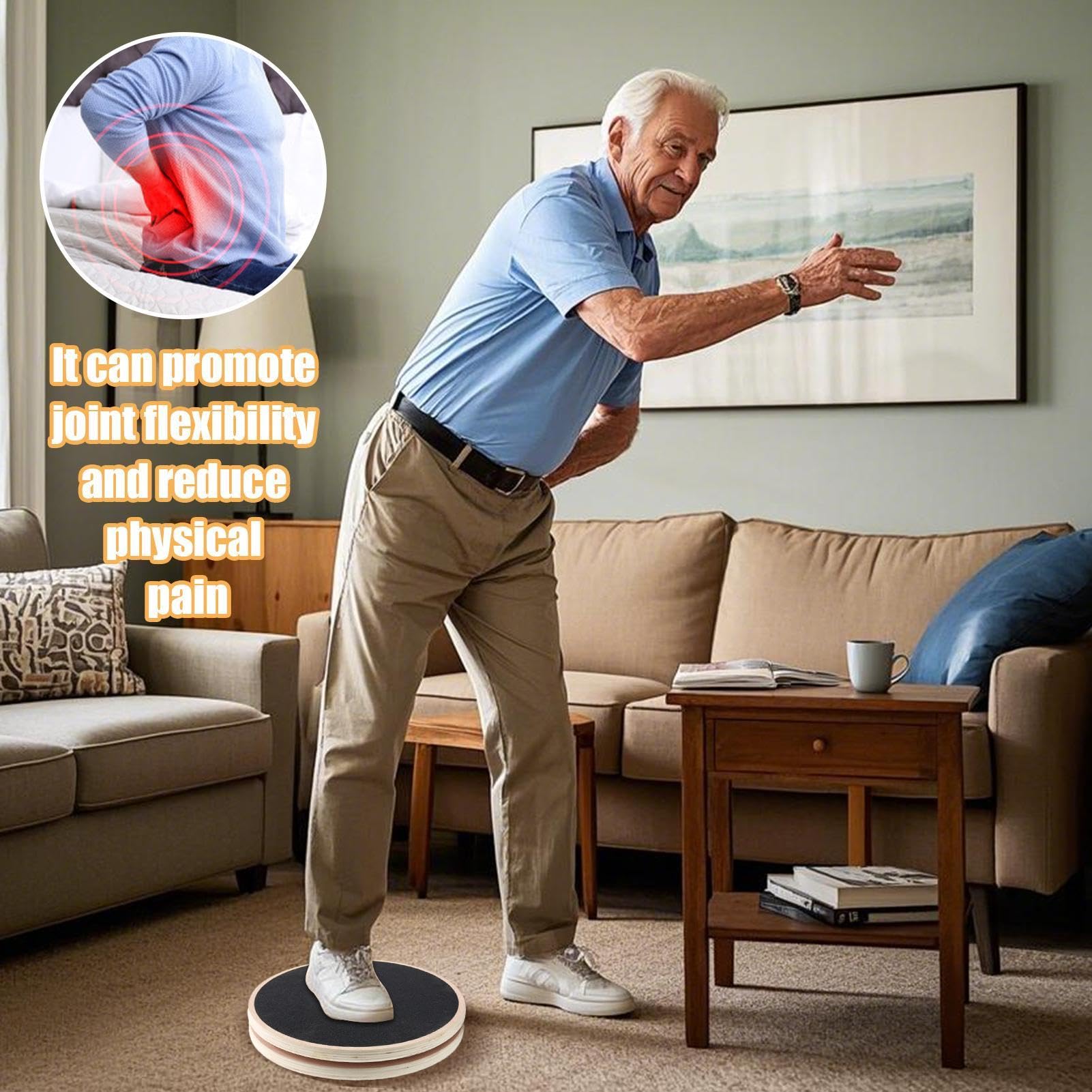 Attrezzo per scolpire la vita – Disco in legno AB | Attrezzatura per esercizi fisici, body trainer, attrezzi da fitness rotanti, scultura Twist per finiture braccia