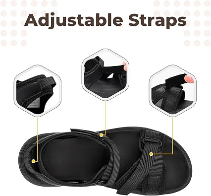 FitVille Wide Sandals for Women Orthopedic Walking Sandals with Adjustable Closures, Arch Support & Cushioning for Flat Feet Plantar Fasciitis, Stylish for All-Day Wear