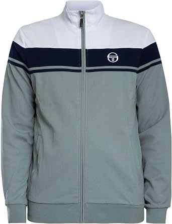 Sergio Tacchini Men's Damarindo Track Jacket, White/Maritime Blue/Lead