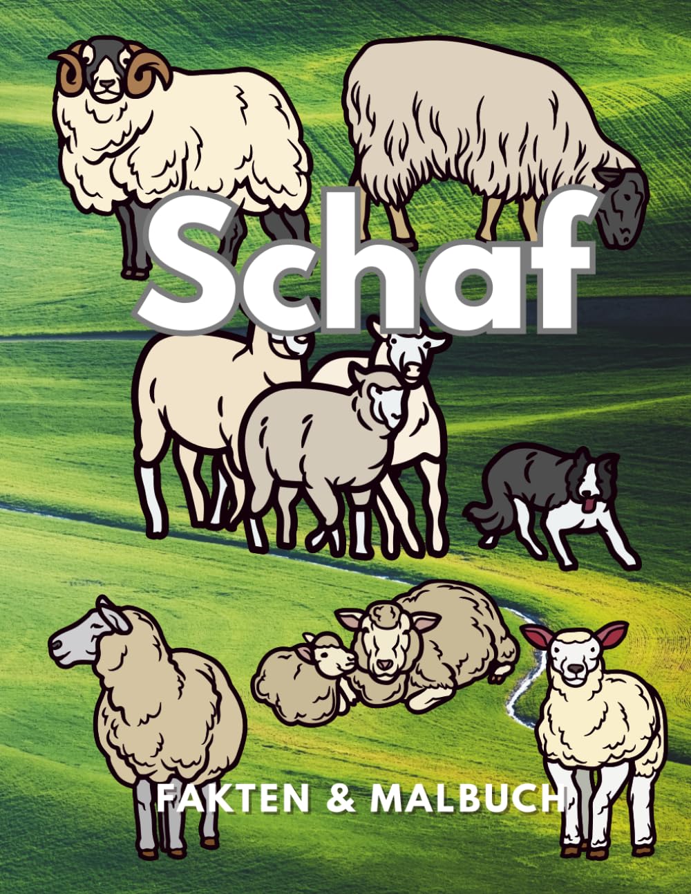 Schafe: Fakten & Malbuch: Aktivitätsbuch für Kinder im Alter von 2 bis 12 Jahren (Tierfakten und Malbücher)