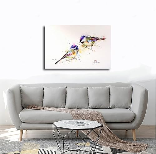 Miniatura 34 de Póster artístico de Dean Crouser 8 impresiones artísticas de colibrí, acuarela sobre lienzo, póster de decoración de pared, pinturas para sala