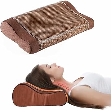 Best Orthopedic Cervical Neck Pillow for Neck Pain, Cervical Support Pillow for Sleeping Ergonomic with Cooling Pillowcase Washable Hypoallergenic for Multiple Sleeping Positions
