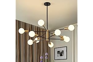 KAISITE Modern 10-Light Sputnik Chandelier: Lighting Dining Room in Captivating Style