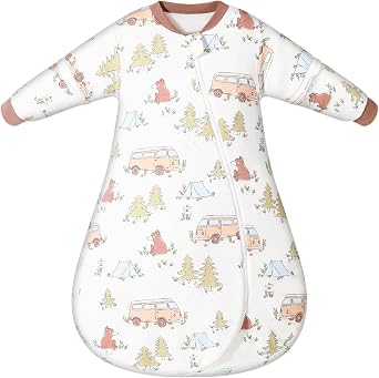 ikaufen Baby Sleep Sack 100% Cotton Smart Thermostatic Stay Snug Swaddle Transition Sleeping Bag 1.0 TOG