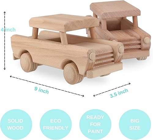 Miniatura 2 de VESPLO Camión cisterna de madera de juguete  Pintura hecha a mano  Vehículo educativo Juguetes para niños pequeños  Juguetes para niños  Juguetes