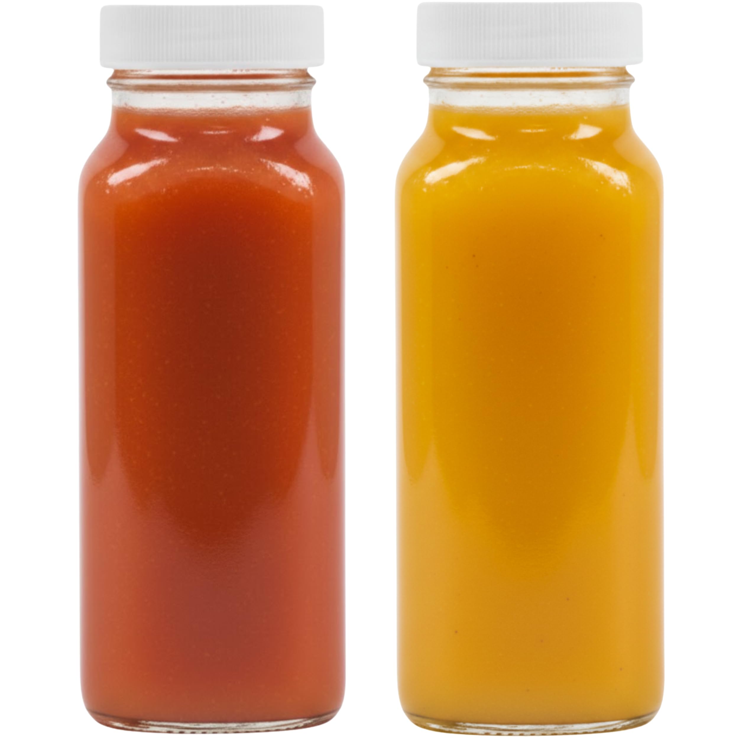 kitchentoolz 8oz Square Glass Bottles 2 Pack