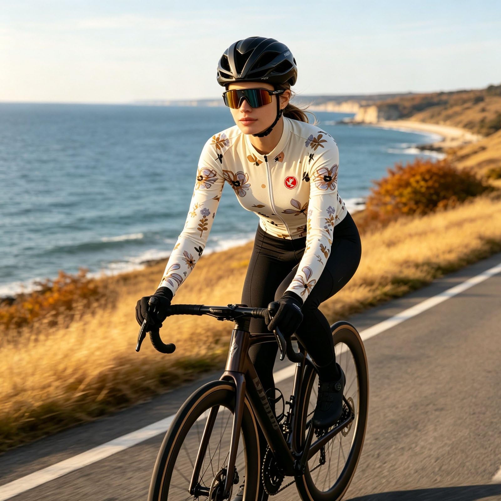 UGLY FROG Damen Radsport Jacken Langarm MTB Radtrikot Radfahren Kleidung mit Thermofleecefutterfür Winter Mit 3 Taschen