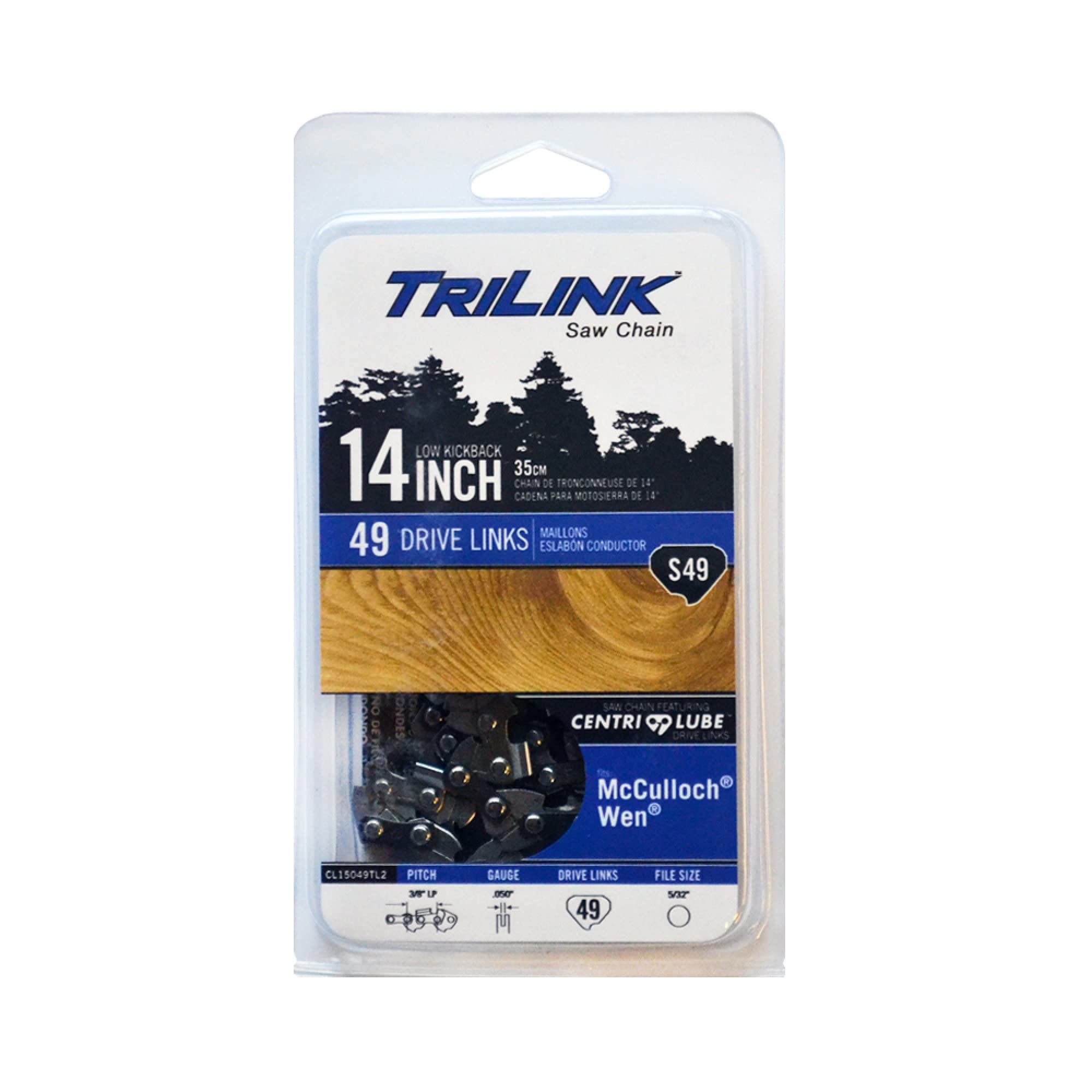 Trilink Saw Chain CL15049TL2 14" Chainsaw Chain S49