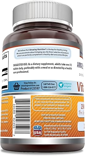 Miniatura 9 de Amazing Formulas Vitamina B6 Tabletas Suplemento dietético sin OMG sin gluten  Apoya el sistema nervioso saludable el metabolismo y la salud celular
