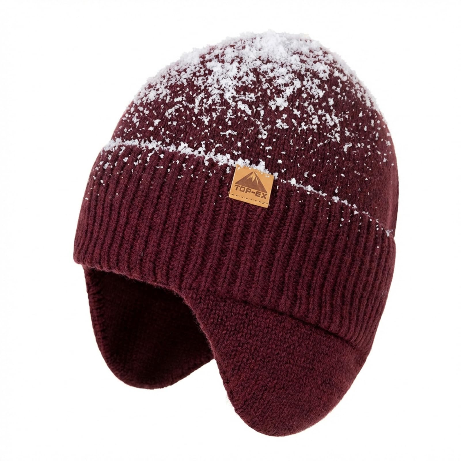 TOP-EX DryKnit™ 80% Merino Wool Waterproof Ear Flap Beanie M/L/XL