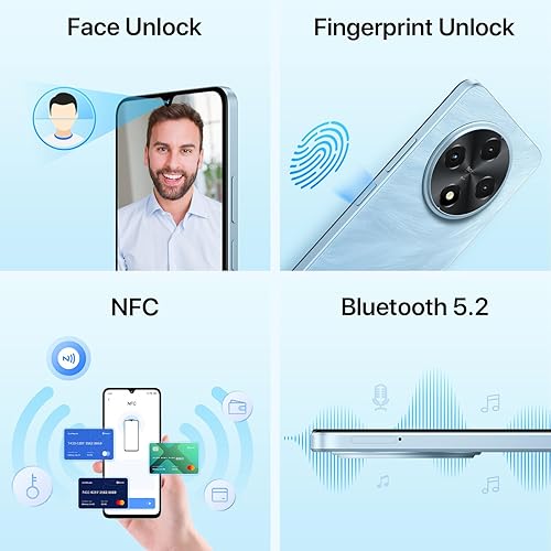 Miniatura 7 de UMIDIGI Teléfono celular desbloqueado G100 Android 14, 6.9 pulgadas HD+ 120 Hz, octa-core 16 GB +256 GB expandir 1 TB, teléfono inteligente