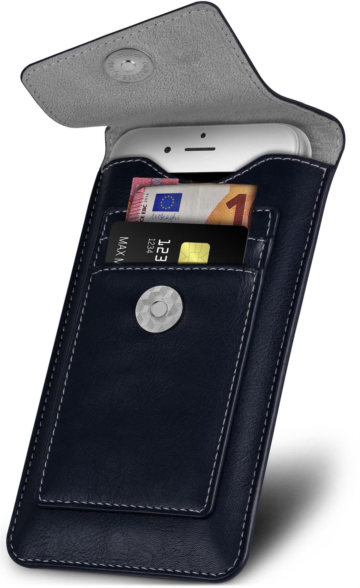 Étui à Clapet Pour Téléphone Portable Avec Compartiment Pour Cartes, Housse De Protection En