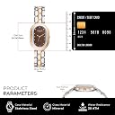 Carlton London Women Cecil Analog Watch, Oval Dial, Stainless Steel Strap, Quartz Movement, Brown Dial, Silver Rose Gold Strap, 30M Water Resistant, Casual Wear | CL-CEC-BRW gallery image