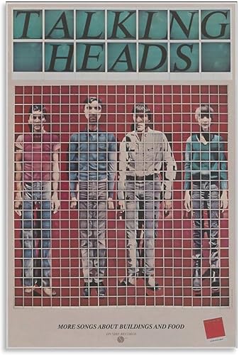 DAXXIN Talking Heads  Más canciones sobre edificios y alimentos, pósteres de lienzo para pared, dormitorio, oficina, habitación, decoración, regalo,