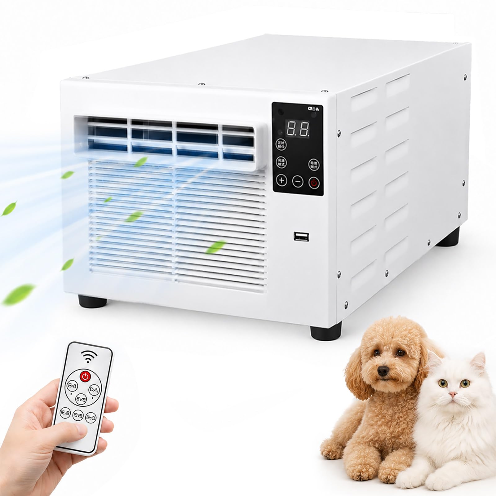 Climatizzatore Portatile 280W, 16–32°C per Camera, Studio, Appartamento | Senza Unità Esterna, Peso 12kg, Porta USB 2,0A, Kit Di Scarico Incluso
