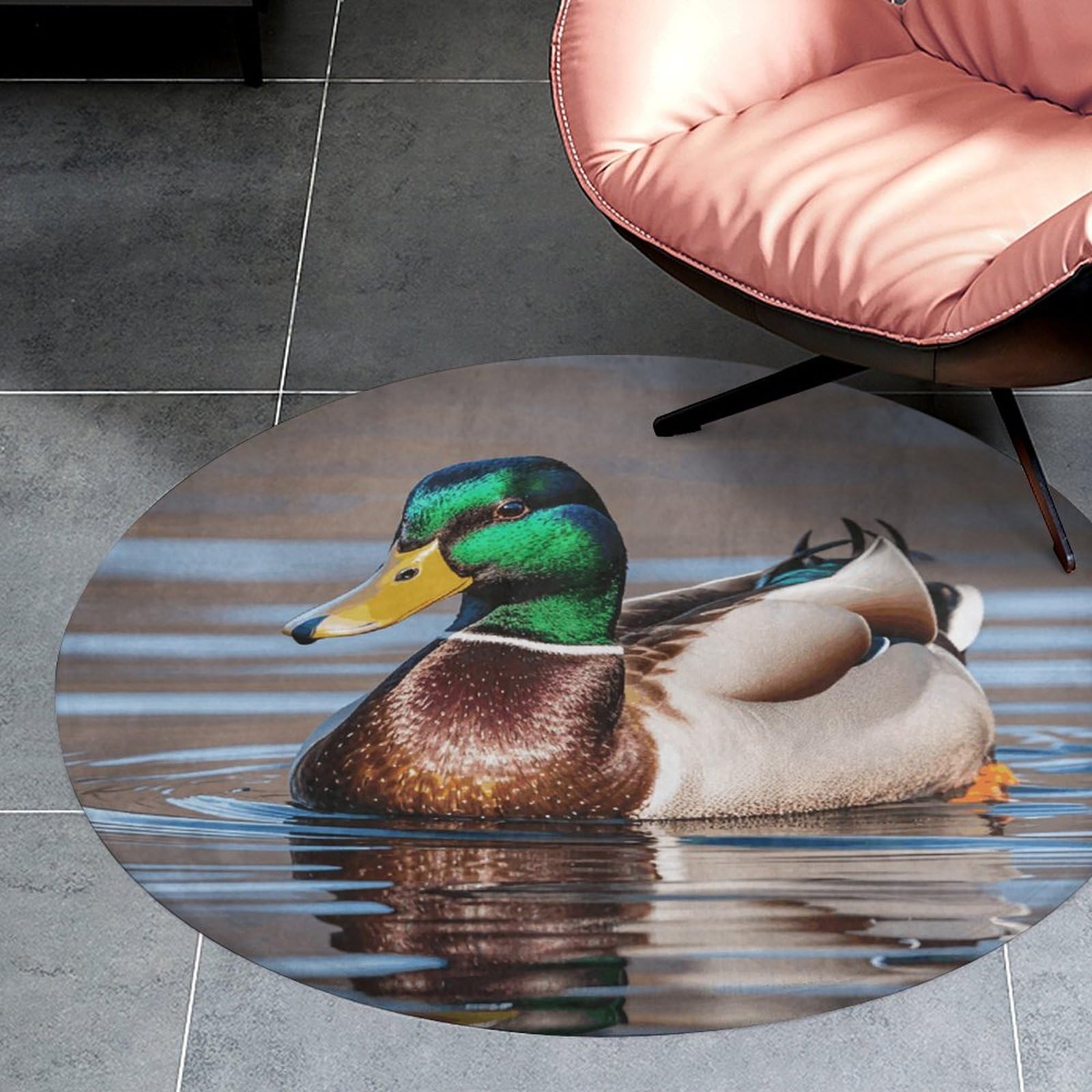 Amazon.com: Mallard Duck Area Rug Washable Round Rugs Non-Slip