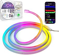 Neon LED Strip 1 m, RGB LED Strip with APP Control, Flexible Waterproof Cuttable Music Sync LED Strip Light for Indoor Home Decor