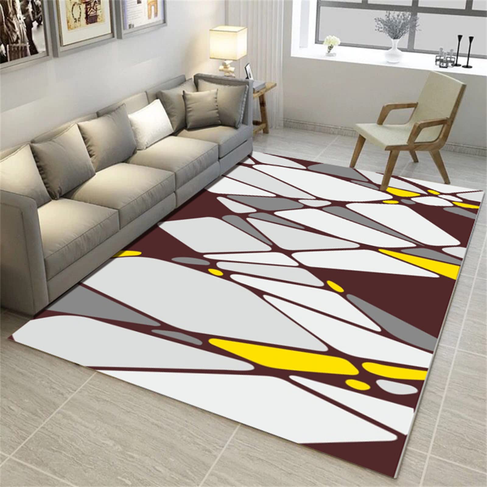 Tapis de chambre multicolore bleu pour créer un espace de jeu serein