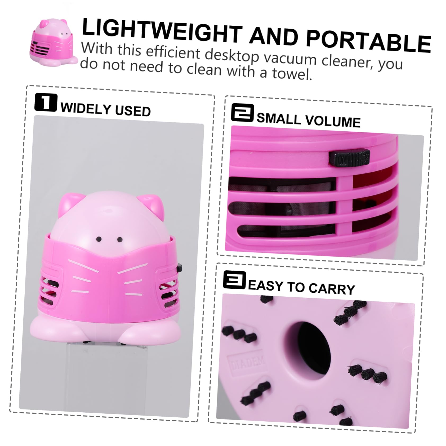 KONTONTY Desktop Portable Dust Collector for Beads Painting Art No Battery Required for Home Office School Use