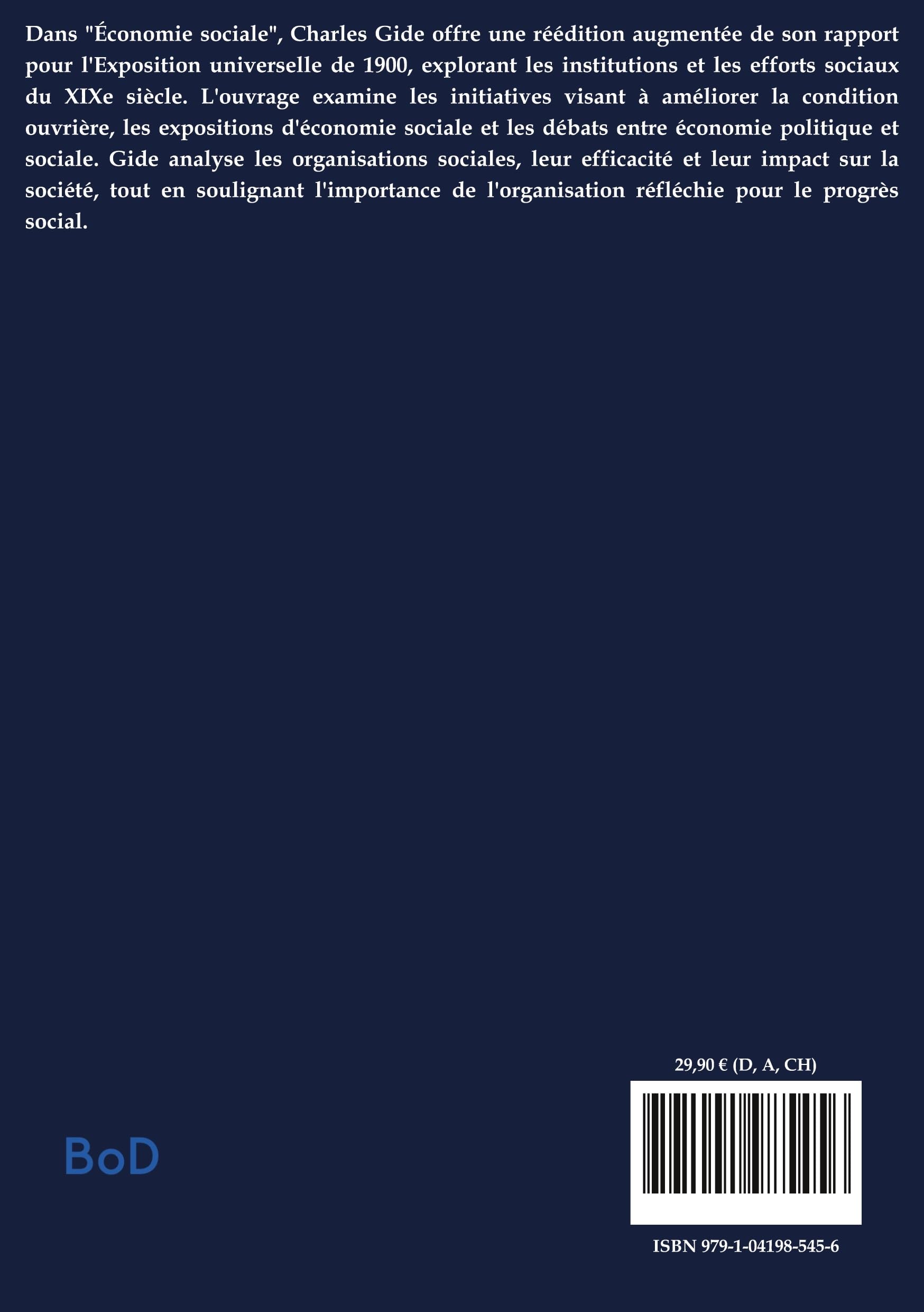 Économie sociale: Une analyse des institutions et des efforts sociaux au XIXe siècle offrant un aperçu des initiatives visant à améliorer la condition du peuple et à promouvoir la justice sociale