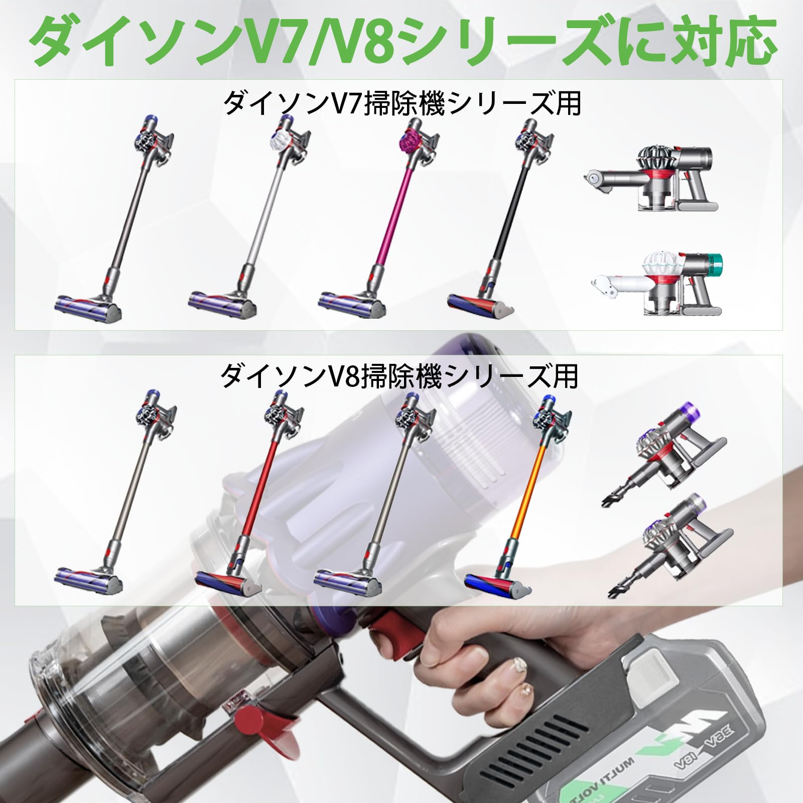 Amazon.co.jp: ダイソンV7/V8バッテリーアダプター Hikoki（ハイコーキ 