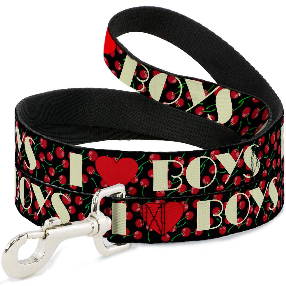 Laisse pour chien Buckle Down Dl-w30927 I Heart Boys Noir et Cerises