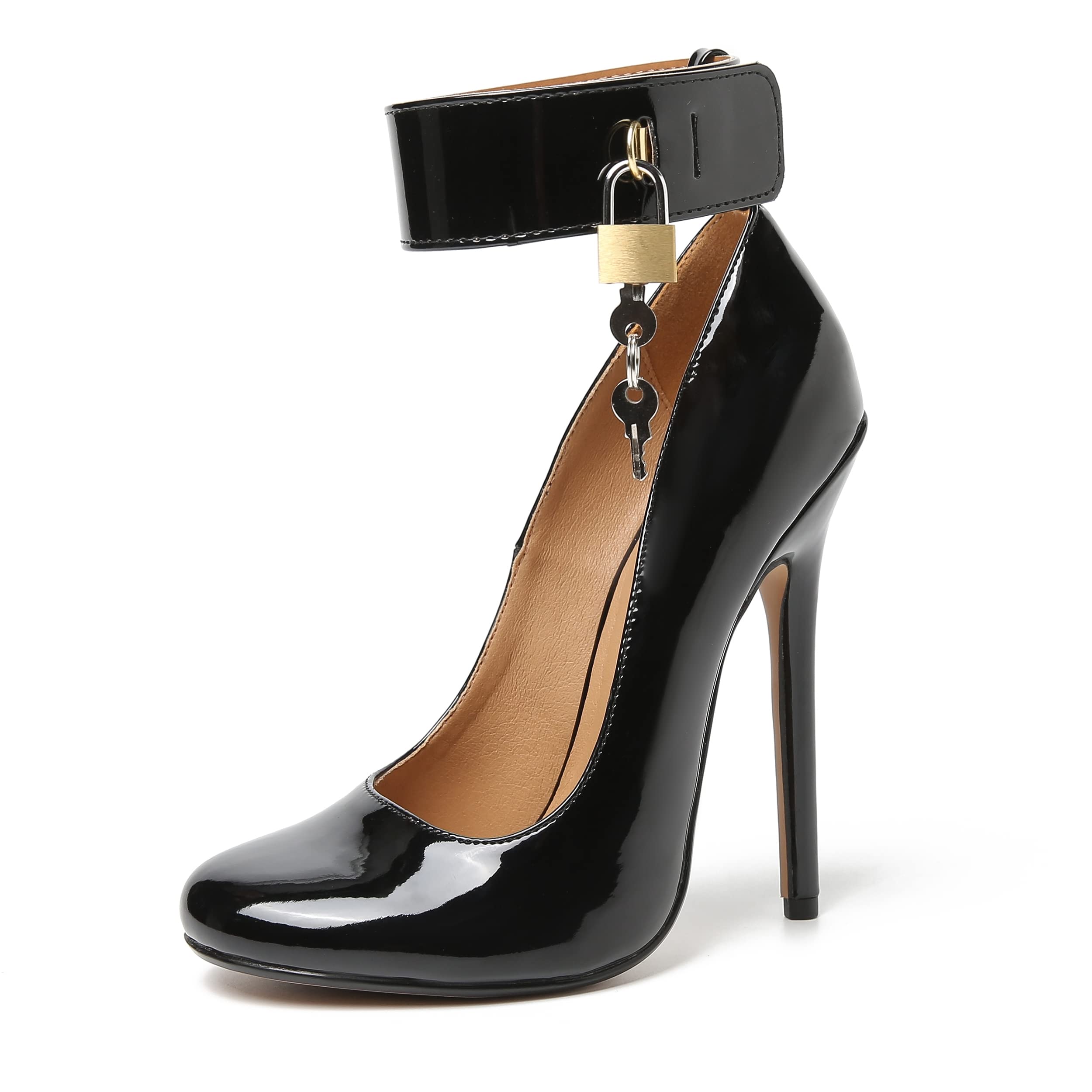 Décolleté Plateau Ellie Shoes Punta Aperta - Tacco Alto Nero Vinile