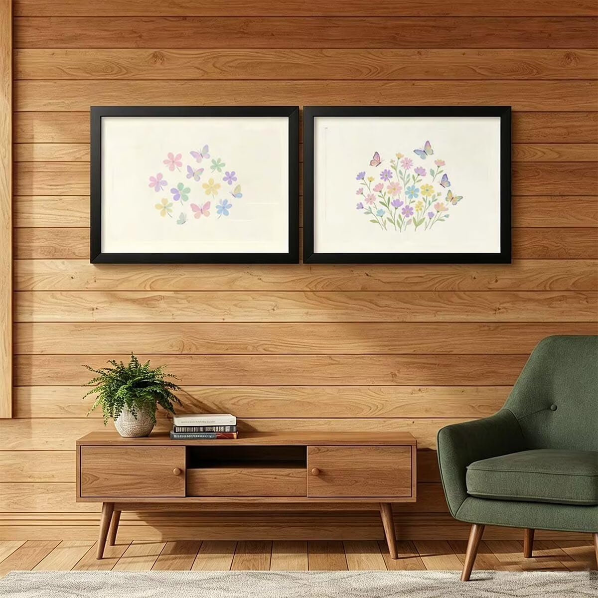 Flower zestaw 2 sztuk diamentowych obrazów 5D dla dorosłych, 110 x 80 cm, L