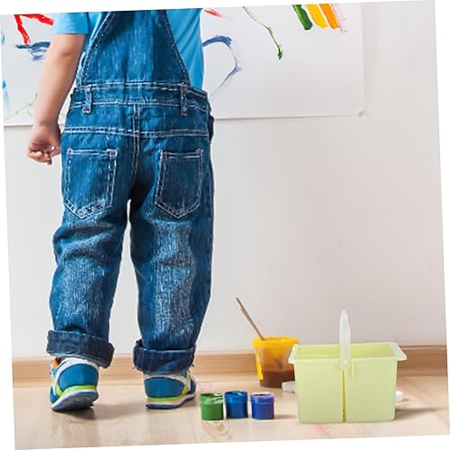 Miniatura 6 de ULDIGI 2 lavabos con suministros de artista contenedores de limpieza extraíbles con mango ligero bandejas de lavadora asas de pintura lavado bañera