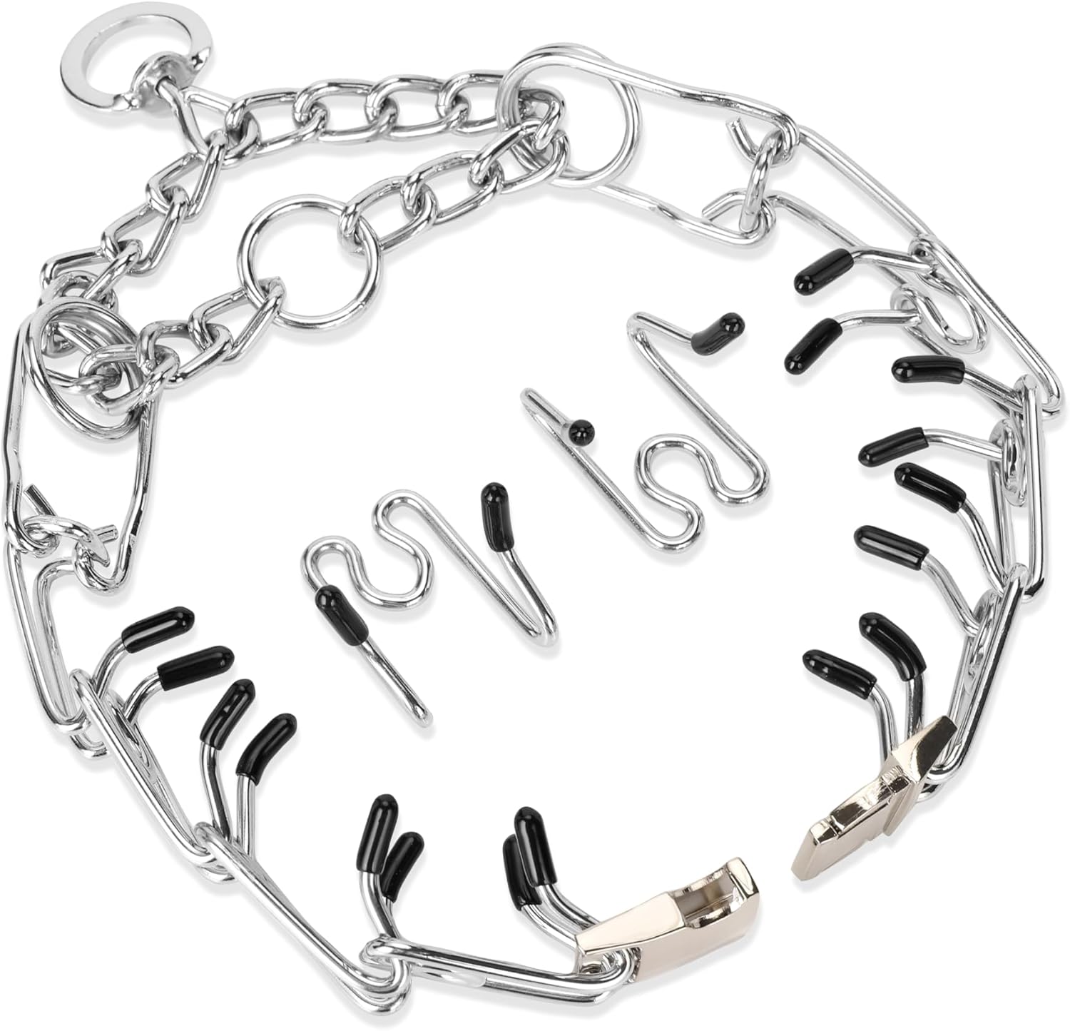 Adjustable Pinch Canine Coaching Collar Fast Launch Buckle with Two Further Hyperlinks for Small Canine