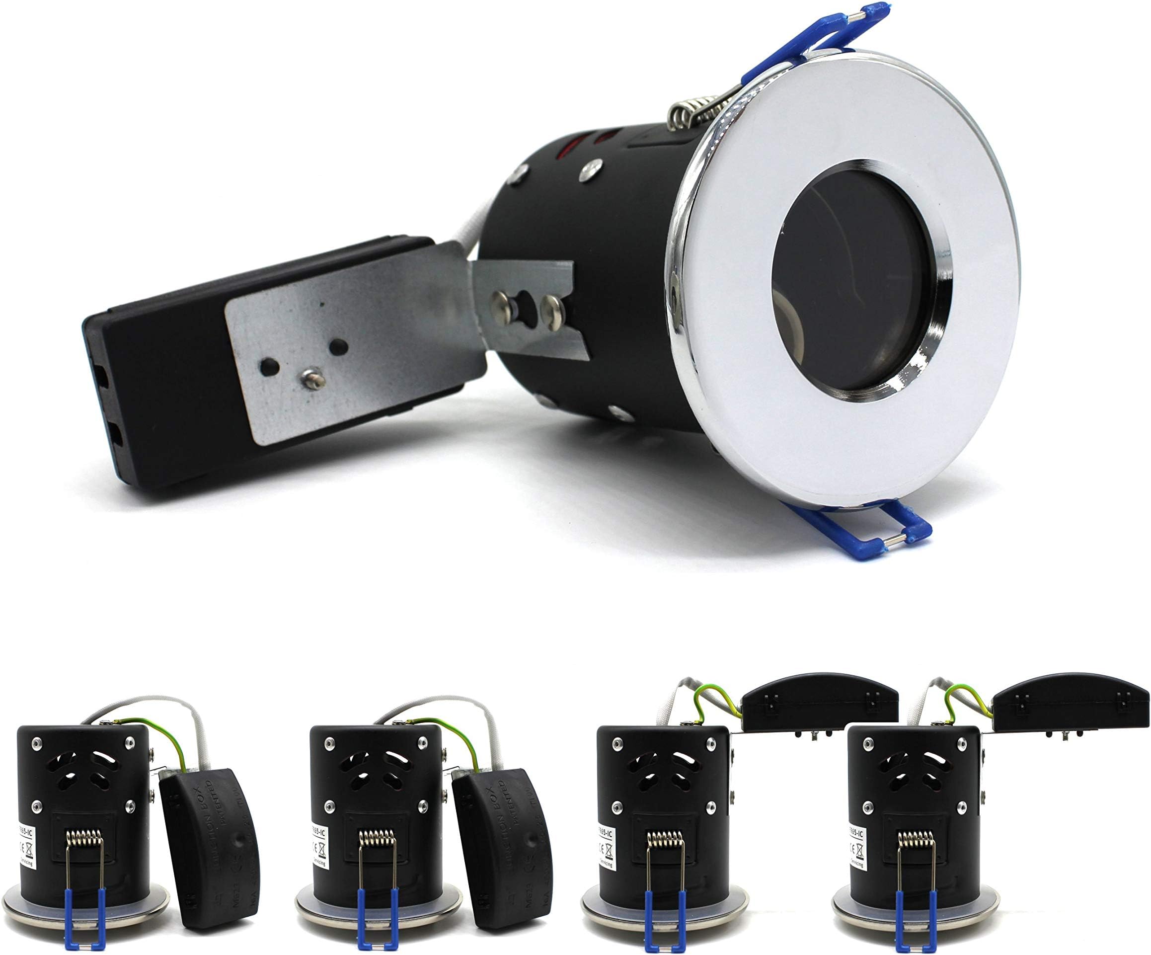 sanlumia 4 X LED Fire Rated Downlight Can GU10 Recessed Ceiling Twist & Lock Interchangeable