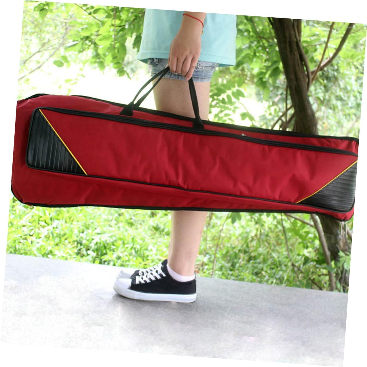 BESTYASH Waterproof Oxford Cloth Trombone Case Thickened Protective Storage Bag with Shoulder Strap Portable Instrument Carrying Bag for Travel and Music Accessories
