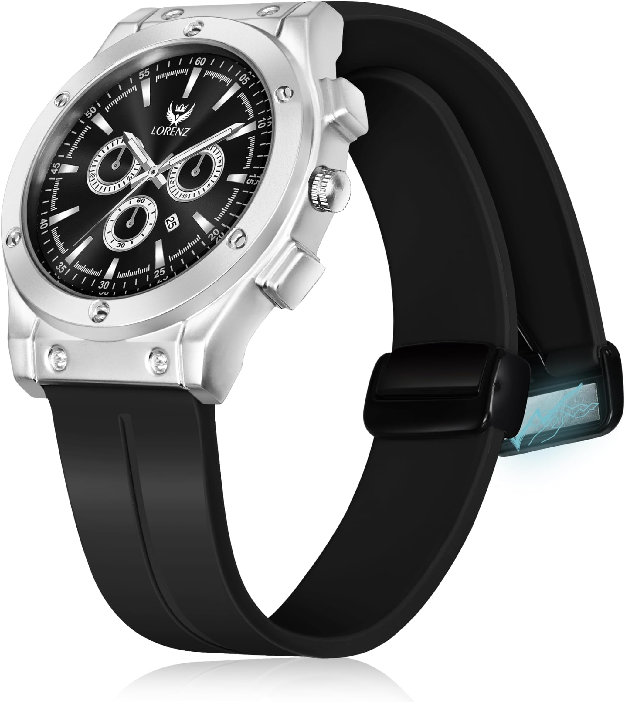 Men's Analog Watch with Magnetic Strap - Waterproof Sports Watch for Men Under 500 - Gift for Boys & Men