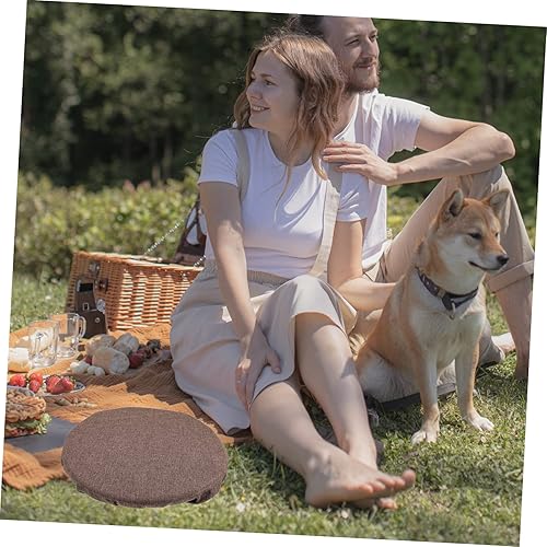 Vista 15 de DECHOUS Cojín de asiento para exteriores, cojines de silla redondos, silla plegable portátil, portátil, taburete de camping, cómodo taburete de Negro