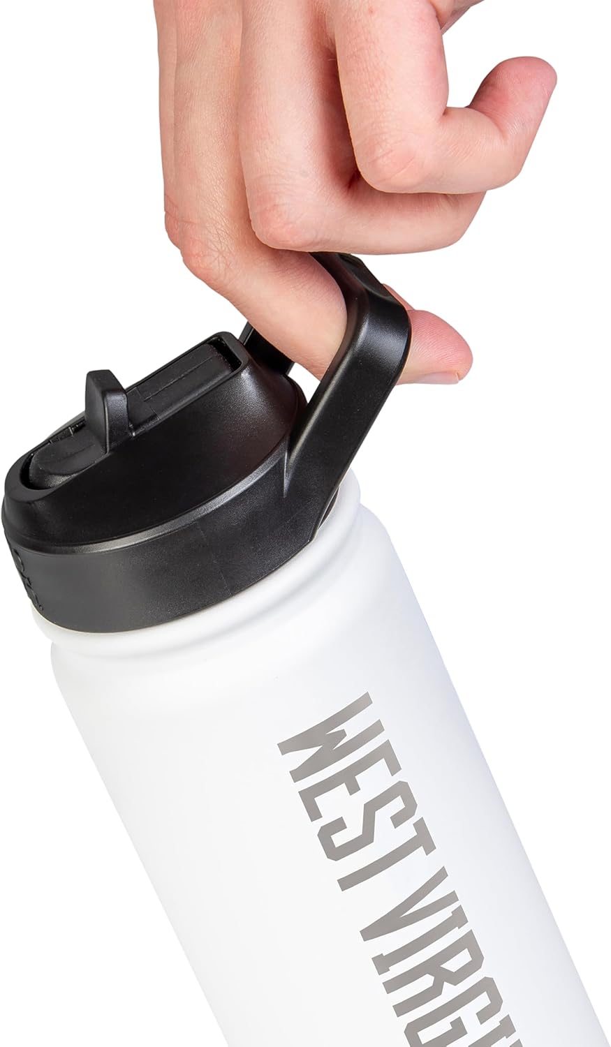 FANMATS NCAA West Virginia 24 oz Stainless Steel Water Bottle 2 Pack — Team Color & White | Easy to Carry Lid