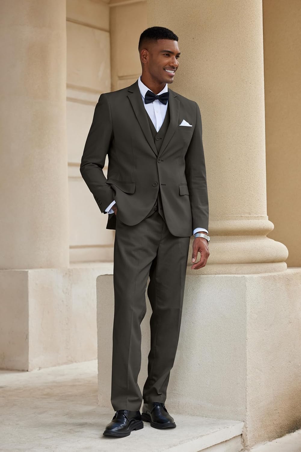 COOFANDY Men's 3 Piece Linen Suits Casual Lightweight Blazer Jackets Vest Pants Set for Wedding Business Prom - Image 4