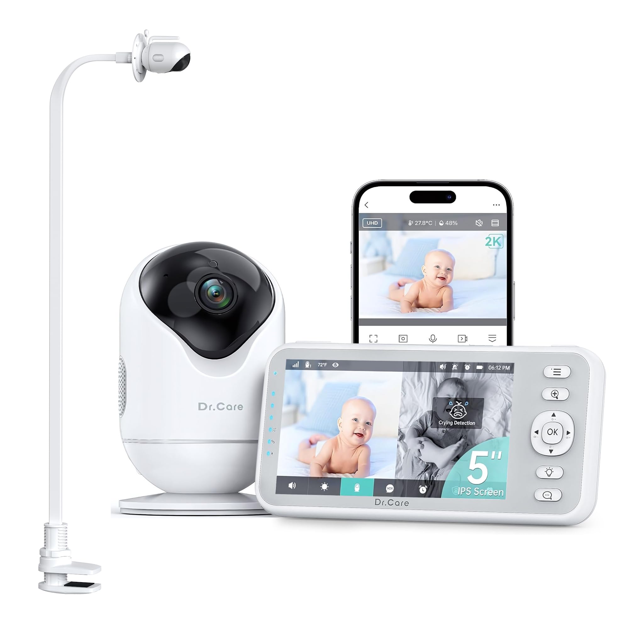 Dr. Care VistaView 5" Baby Monitor